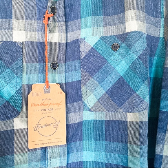 Weatherproof Vintage • “Burnout Flannel” Button Down Shirt - Picture 3 of 5